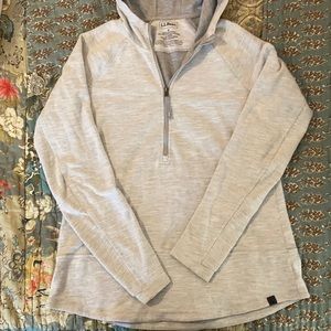 LL Bean Herringbone 1/2 Zip Pullover
